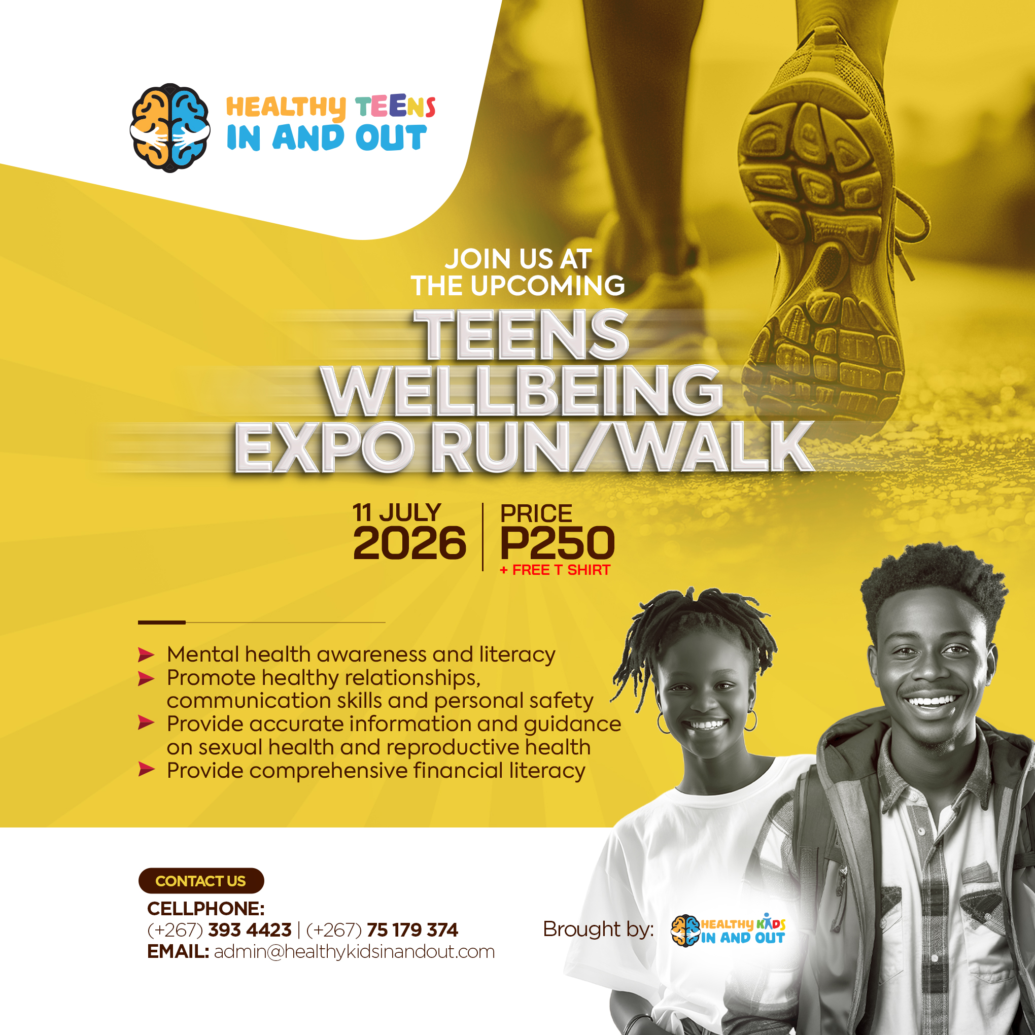 Teens Wellbeing Expo Run/Walk poster