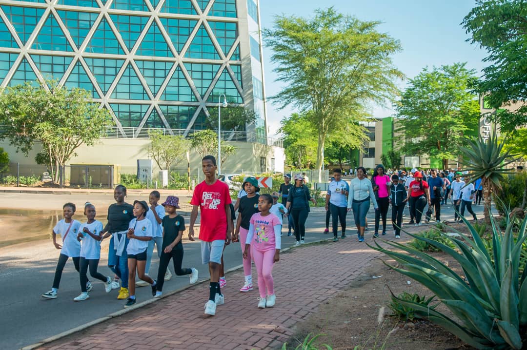 Families walking together